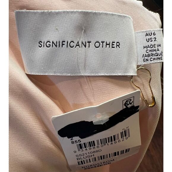 Significant Other Macy One-Shoulder Satin Dress in Ballet Pink NWT Size 2 - Picture 6 of 6